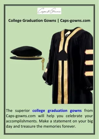 College Graduation Gowns  Caps-gowns.com