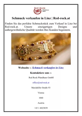 Schmuck verkaufen in Linz  Red-rock.at