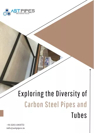 Exploring the Diversity of Carbon Steel Pipes and Tubes