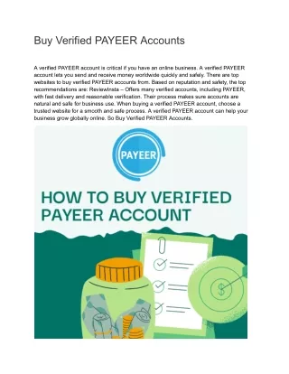 Buy Verified PAYEER Accounts