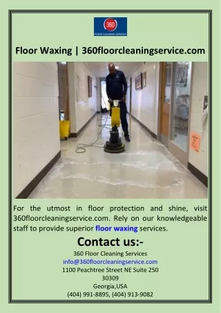 Floor Waxing  360floorcleaningservice.com