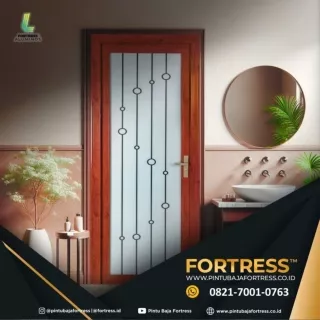 BERKELAS!!! WA 0821 7001 0763 (FORTRESS) Estetik Pintu Aluminium Warna Coklat di Jayapura