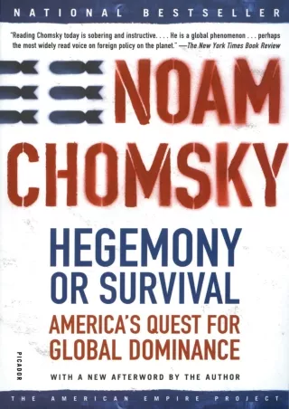 PDF_⚡ Hegemony or Survival: America's Quest for Global Dominance (American Empire