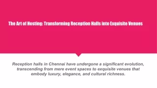 The Art of Hosting_ Transforming Reception Halls into Exquisite Venues