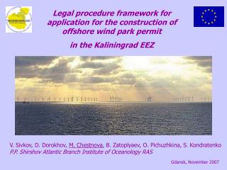 Legal procedure framework for application for  the construction of offshore wind park permit in the Kaliningrad EEZ