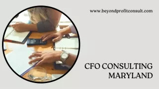 CFO Consulting Maryland