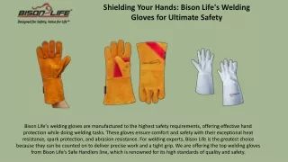 Bison Life Welding Gloves  - Your Safety Partner