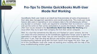 Expert fixes for QuickBooks Multi-User Syncing Failures