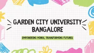 Garden City University Bangalore