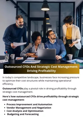 Outsourced CFOs And Strategic Cost Management Driving Profitability