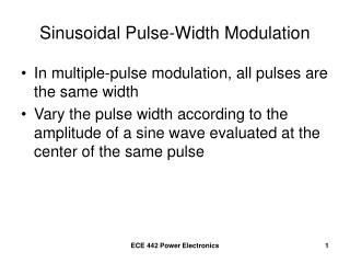 Sinusoidal Pulse-Width Modulation