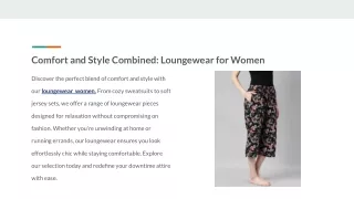 Buy Loungewear and Culottes for Women Online | Gocolors