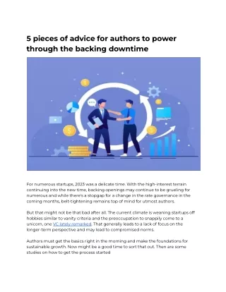 5 pieces of advice for authors to power through the backing downtime