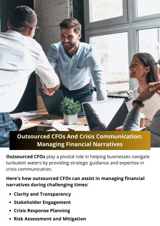 Outsourced CFOs And Crisis Communication Managing Financial Narratives