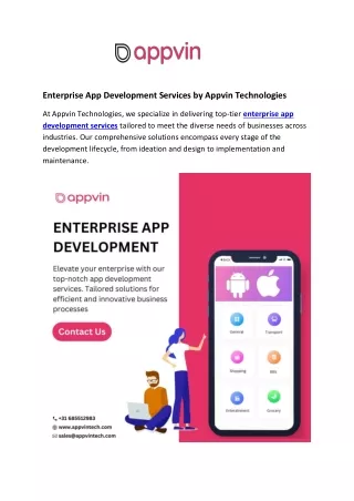 enterprise app development services