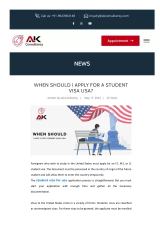 Perfect Time To Apply For Student Visa Usa