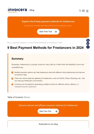 9 Best Payment Methods for Freelancers in 2024