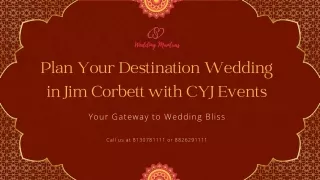 Find Best Resorts in Jim Corbett for Destination Wedding with CYJ Events
