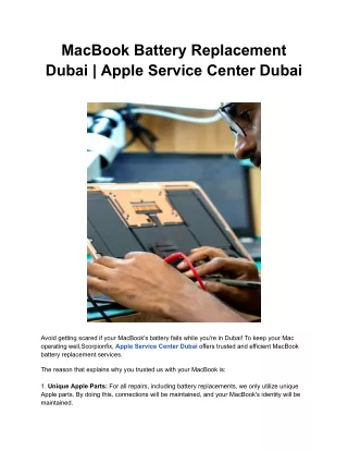 MacBook Battery Replacement Dubai _ Apple Service Center Dubai