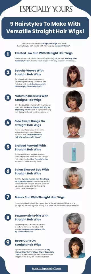 9 Hairstyles To Make With Versatile Straight Hair Wigs!