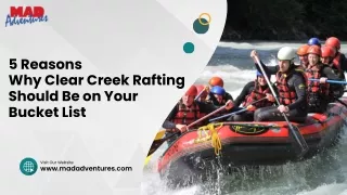 5 Reasons Why Clear Creek Rafting Should Be on Your Bucket List