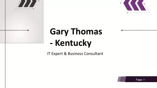 Gary Thomas (Kentucky) - A Growth-Oriented Individual