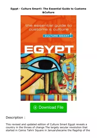 (❤️pdf)full✔download Egypt - Culture Smart!: The Essential Guide to Customs &