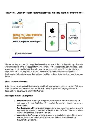 Native vs. Cross-Platform: Which is Best for Your App?