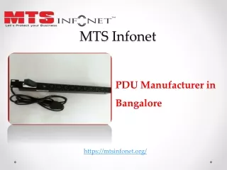 PDU Manufacturer in Bangalore - MTS Infonet