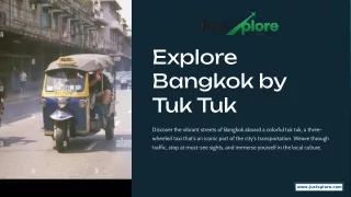 Tuk tuk in Bangkok