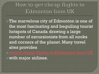 Cheap flights to Edmonton