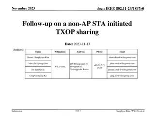 Enhancement of Non-AP STA Initiated TXOP Sharing in IEEE 802.11