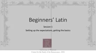 Beginner's Latin Session 1: Setting Expectations & Basics at University of Warwick