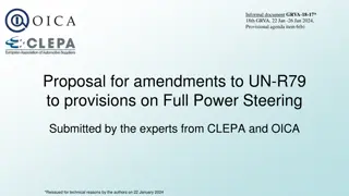 Proposed Amendments to UN-R79 for Steer-by-Wire Systems