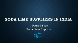 Soda Lime Suppliers in India - Sodalimeexport