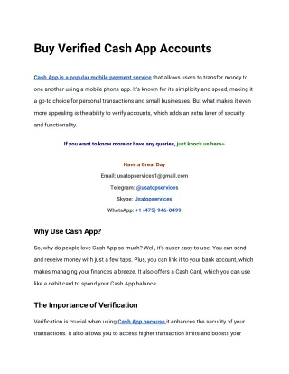 Buy Verified Cash App Accounts