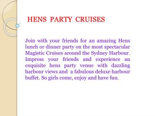 hens party cruises