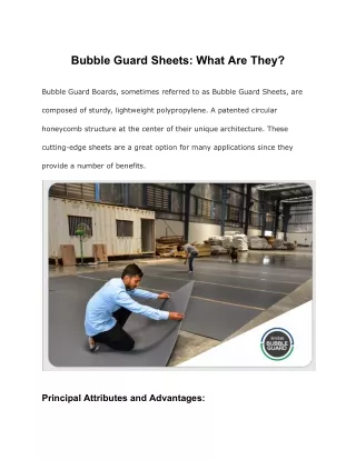 Bubble Guard Sheets: What Are They