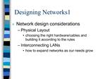 Designing Networks1