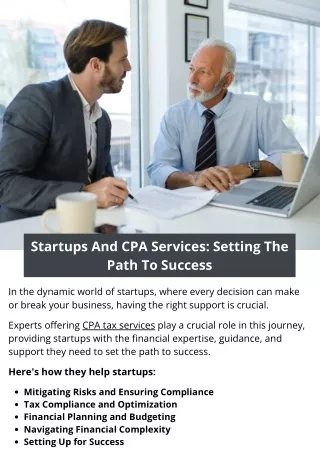 Startups And CPA Services: Setting The Path To Success