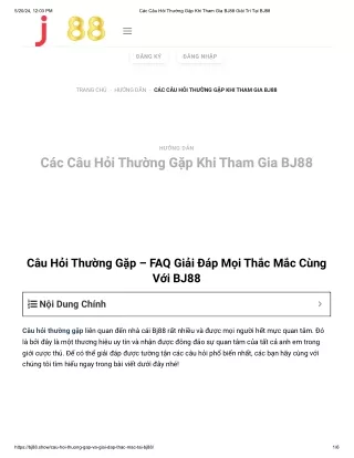 Câu Hỏi Thường Gặp – FAQ Giải Đáp Mọi Thắc Mắc Cùng Với BJ88