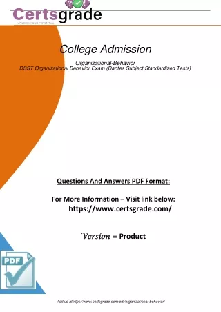 Conquer the Organizational-Behavior DSST Exam