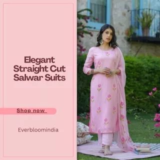 Elegant Straight Cut Salwar Suits