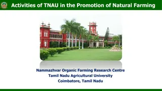 TNAU Activities in Promoting Natural Farming at National Level