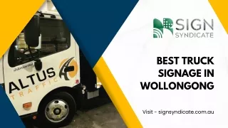 Best Truck Signage in Wollongong