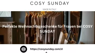 Perfekte Weihnachtsgeschenke für Frauen bei COSY SUNDAY