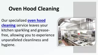 Oven Hood Cleaning