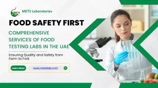 Comprehensive Services of Food Testing Labs in the UAE