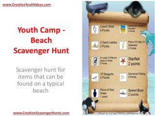 Youth Camp - Beach Scavenger Hunt