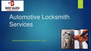 Automotive Locksmith Services